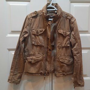 Triple Five "Soul Essentials" Beige Military-Style Jacket. Men's Small.